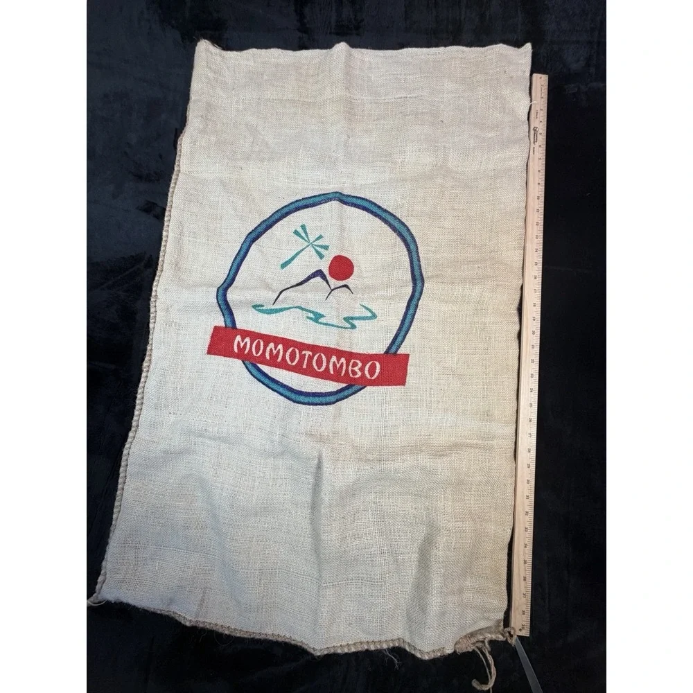 Momotombo Nicaragua Coffee Sack Burlap Bag 2011 2012 Farmhouse Decor